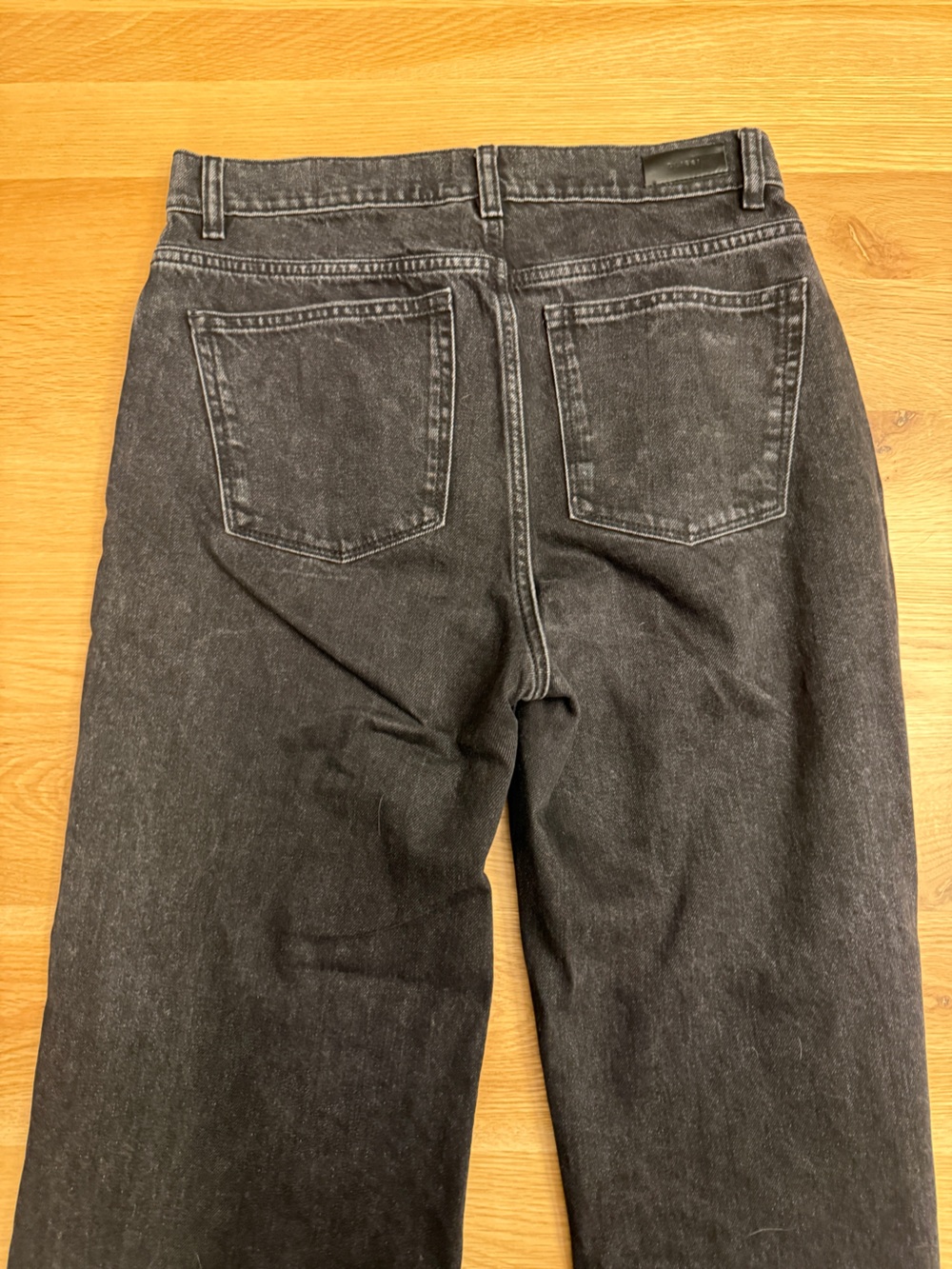 DL1961 Women's Black Wide-Leg Distressed Hem Jeans - Picture 7 of 7